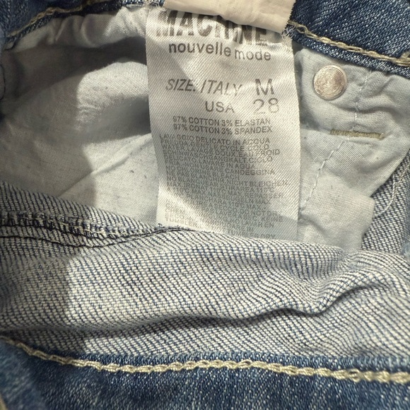 Machine Y2K Low-Rise Distressed Denim Shorts Size 28 - Picture 3 of 5